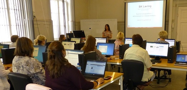 Deltakere og instruktør fra kurs i BK Læring våren 2016. Fotograf: Barbro S. Lie